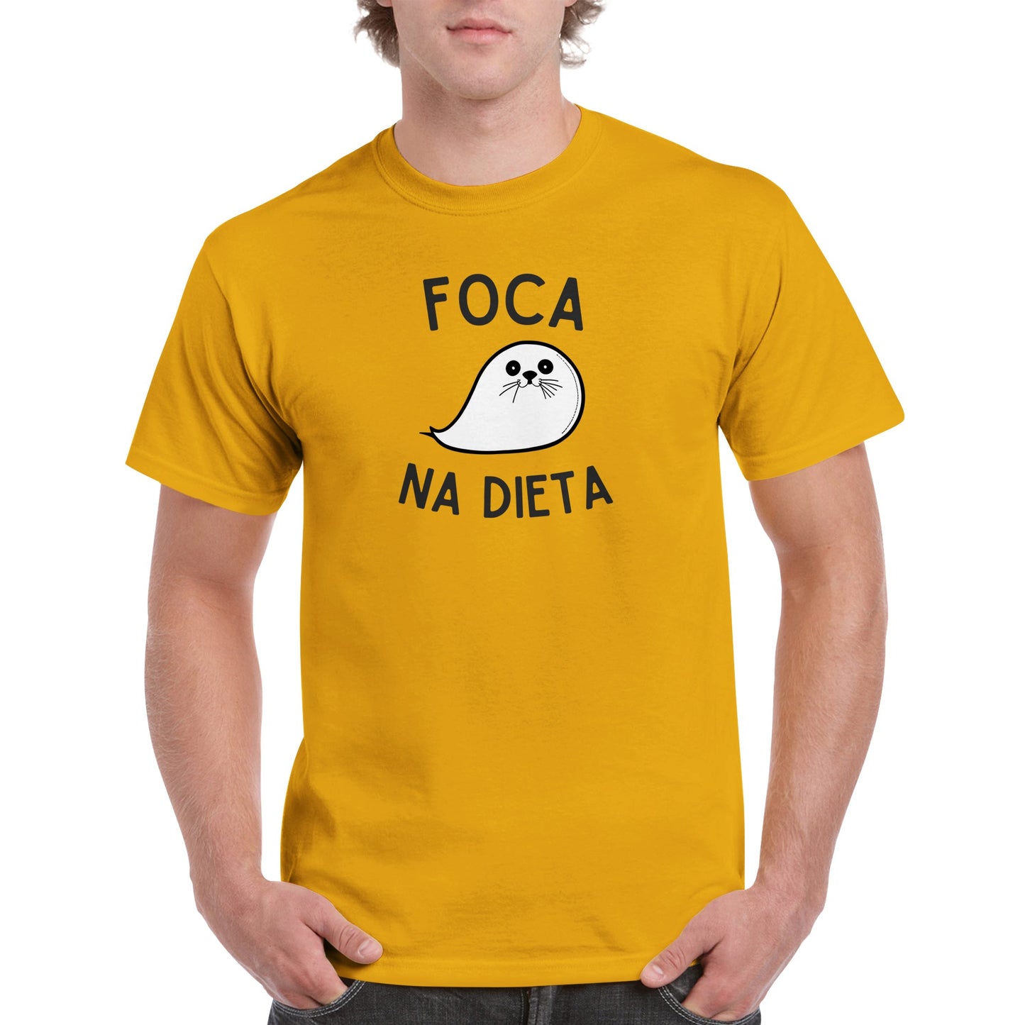 Male Funny T-shirt - Foca na dieta