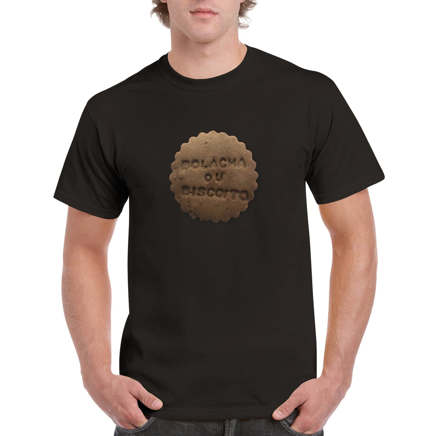 Male Funny T-shirt - Biscoito ou Bolacha