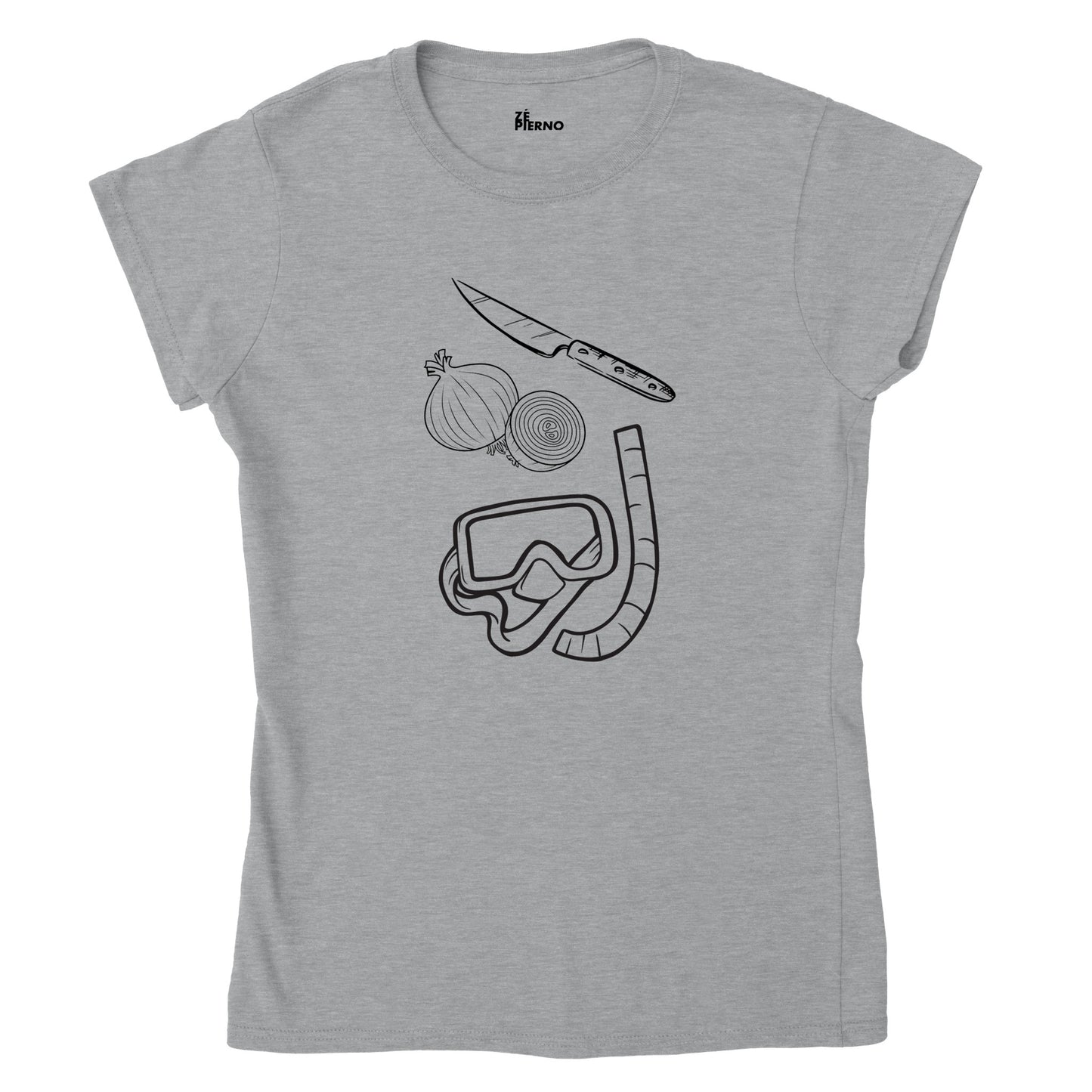 Female Funny T-shirt - Cutting onion