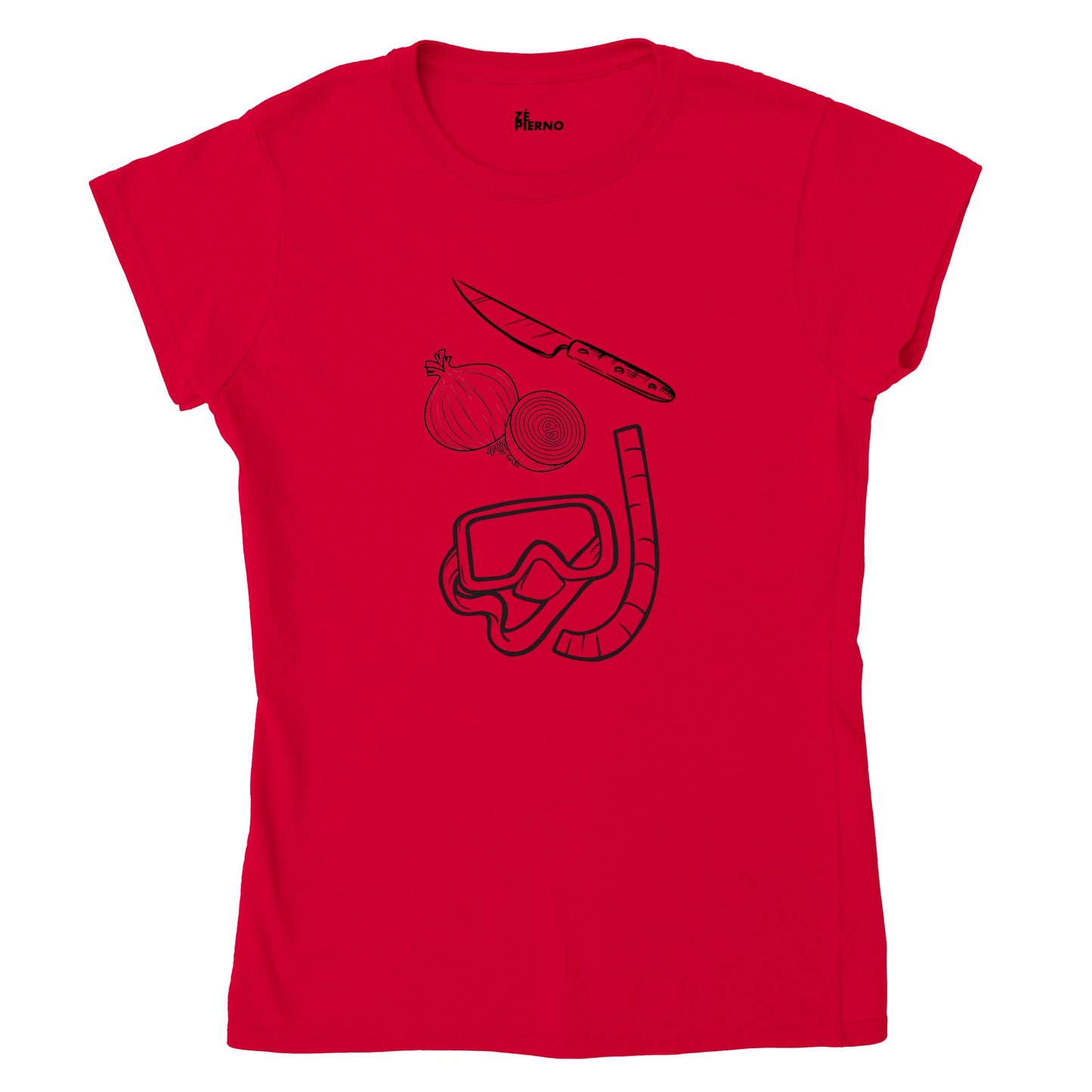 Female Funny T-shirt - Cutting onion